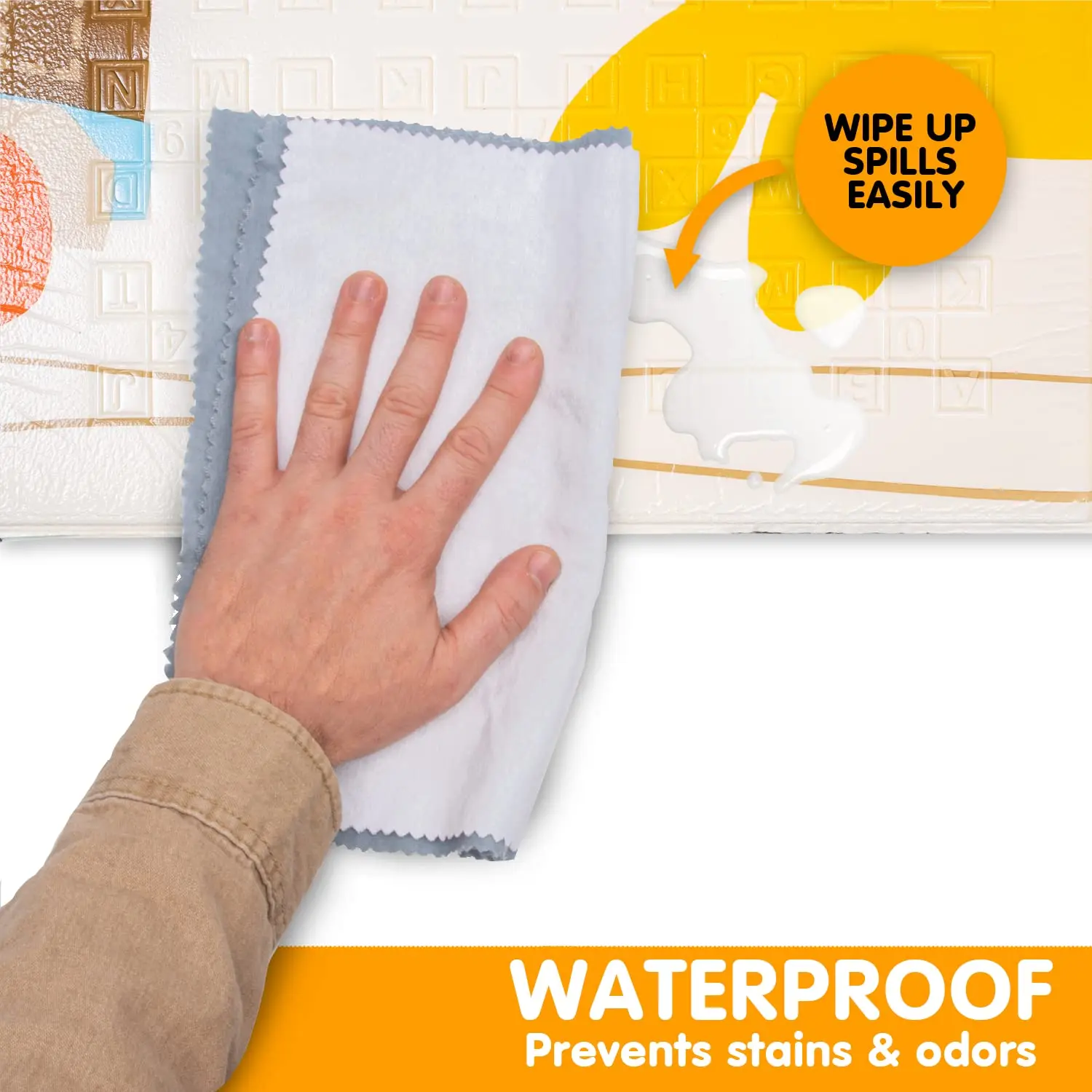 Extra-large Baby Play Mat for Floors,waterproof, Anti-slip, Reversible, Foam Mat for Safe Indoor & Outdoor Play Carton Unisex