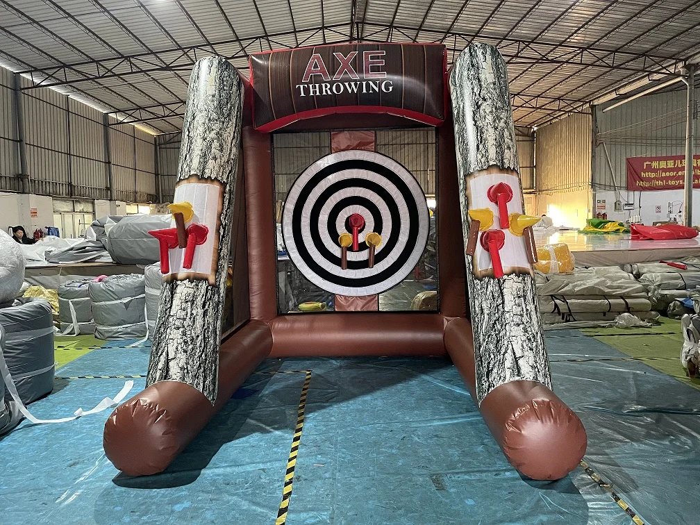 Commercial Carnival Games Axe Throwing Dart Board Games Inflatable Axe