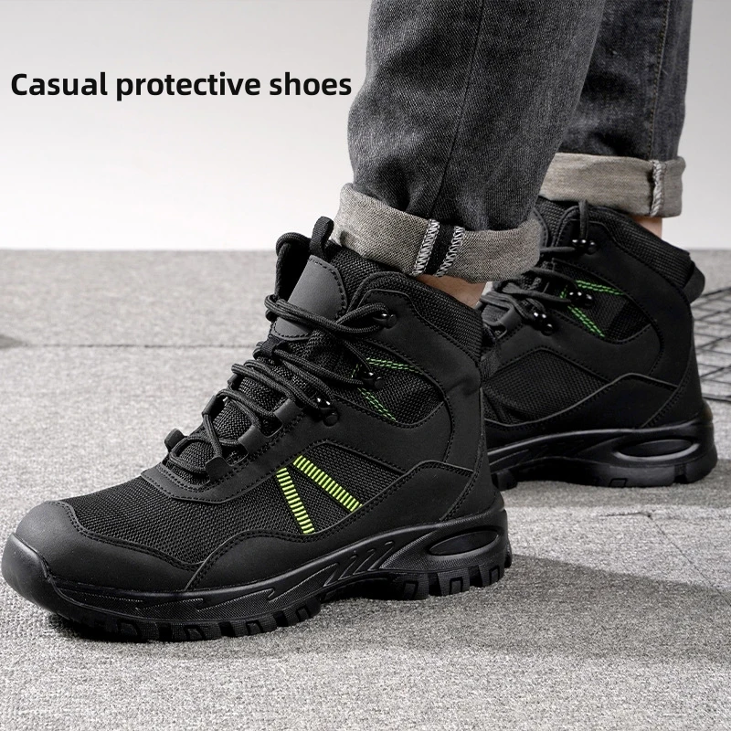 Euro High-cut Safety Boots With Kevlar Insole Security Work Shoes For ...