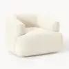 Tejido bouclé blanco