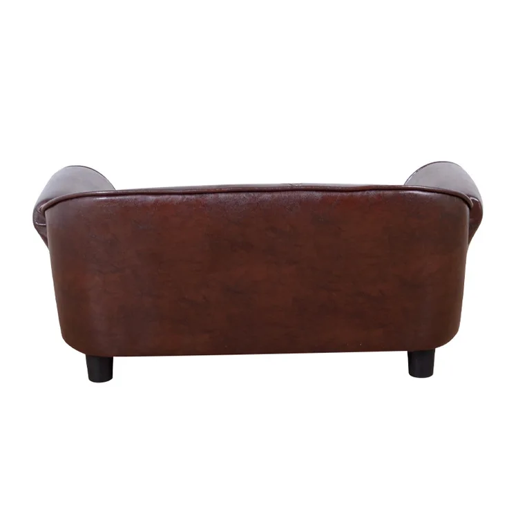 Faux Fur Leather Luxury Vintage Pet Furniture Embossed Comfortable Seat