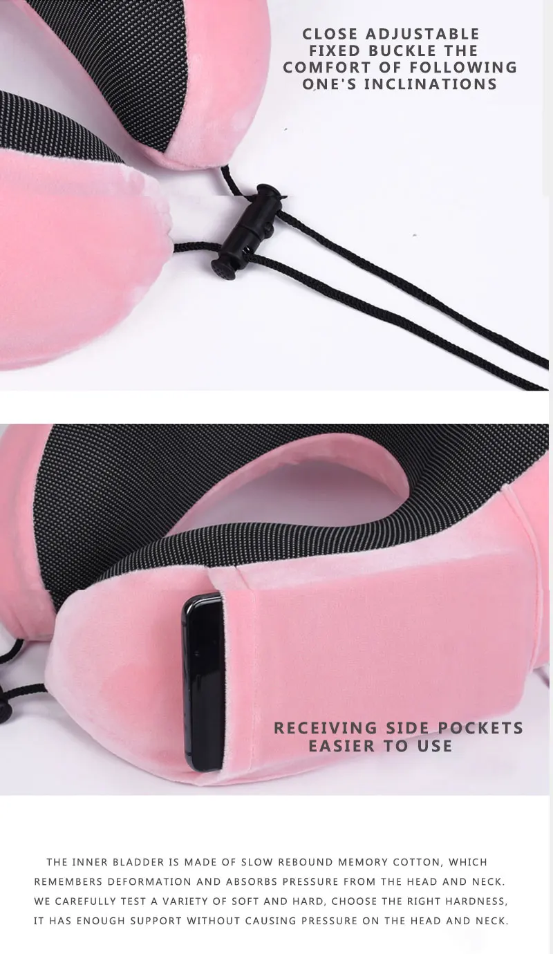 Car U Shaped Memory Foam Neck Pillows Soft Slow Rebound Space Travel Pillow Solid Neck Cervical Healthcare Bedding DropShipping