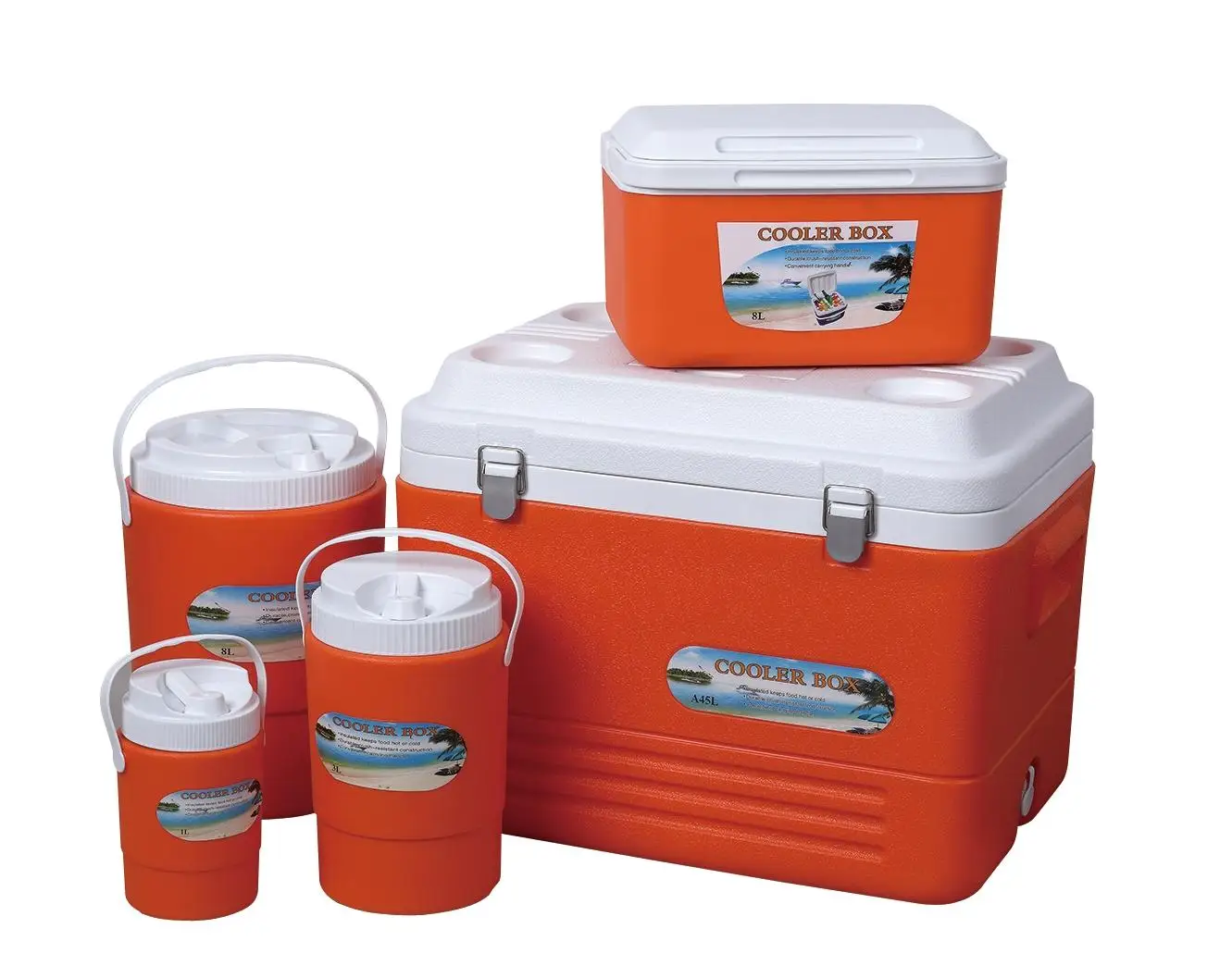1L 3L 8L 45L Large Small Cooler Box Set Portable Beer Food Cooler Box Portable Cooler Boxes Set