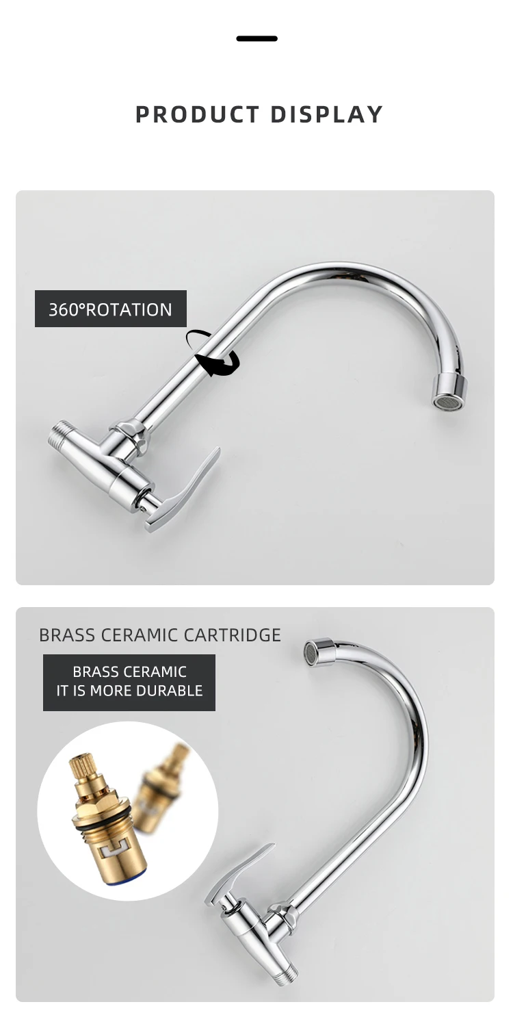 Factory Supply High Quality Zinc Taps Deck Mounted Plastic Handle Cheap