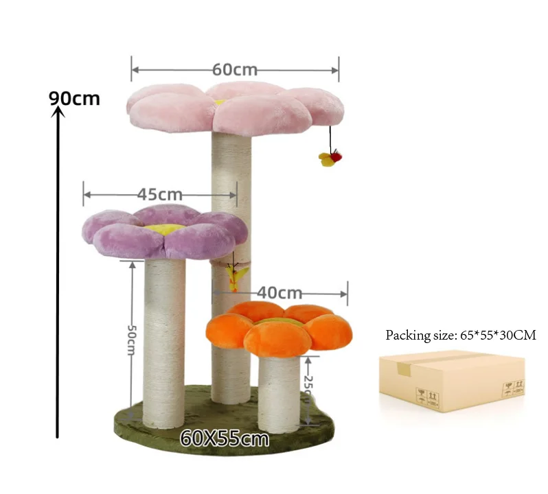 High Quality Flower House Indoor Natural Paradise Cat Tree For Hot Sale