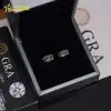 Silver-black moissanite