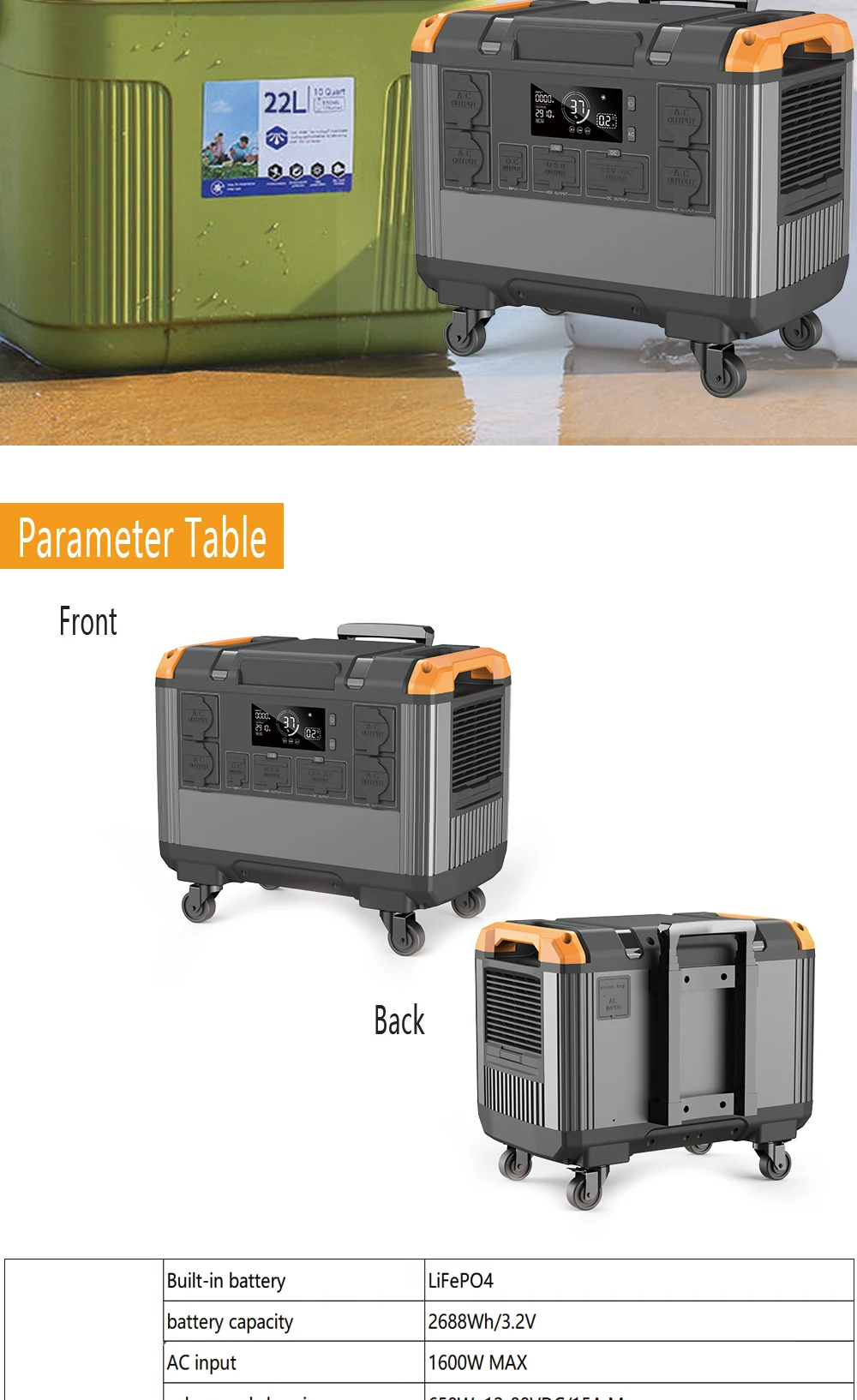 Wholesale 3000W Portable Power Station with 3 DC Output Solar AC System for Electricity Generation MPPT Solar Energy Controller details