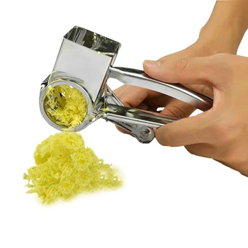 Rotary Cheese Grater Stainless Steel Manual Handheld Cheese Grater Shredder Cutter