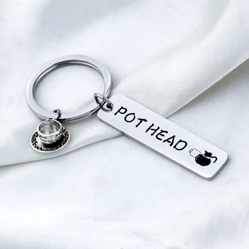 custom Simulation pot head keychain is used in the advertising of kitchenware company to give small gifts