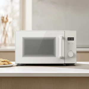 20L White Digital Electric Microwave Oven Home Built-In Bacon Cooker Countertop Installation Microwave Oven Home