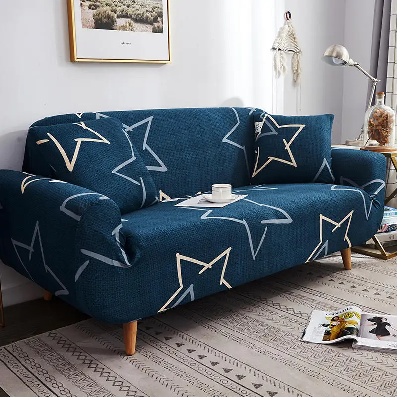 Эластичный чехол для дивана с принтом нескользящий домашний готовый L-образной формы