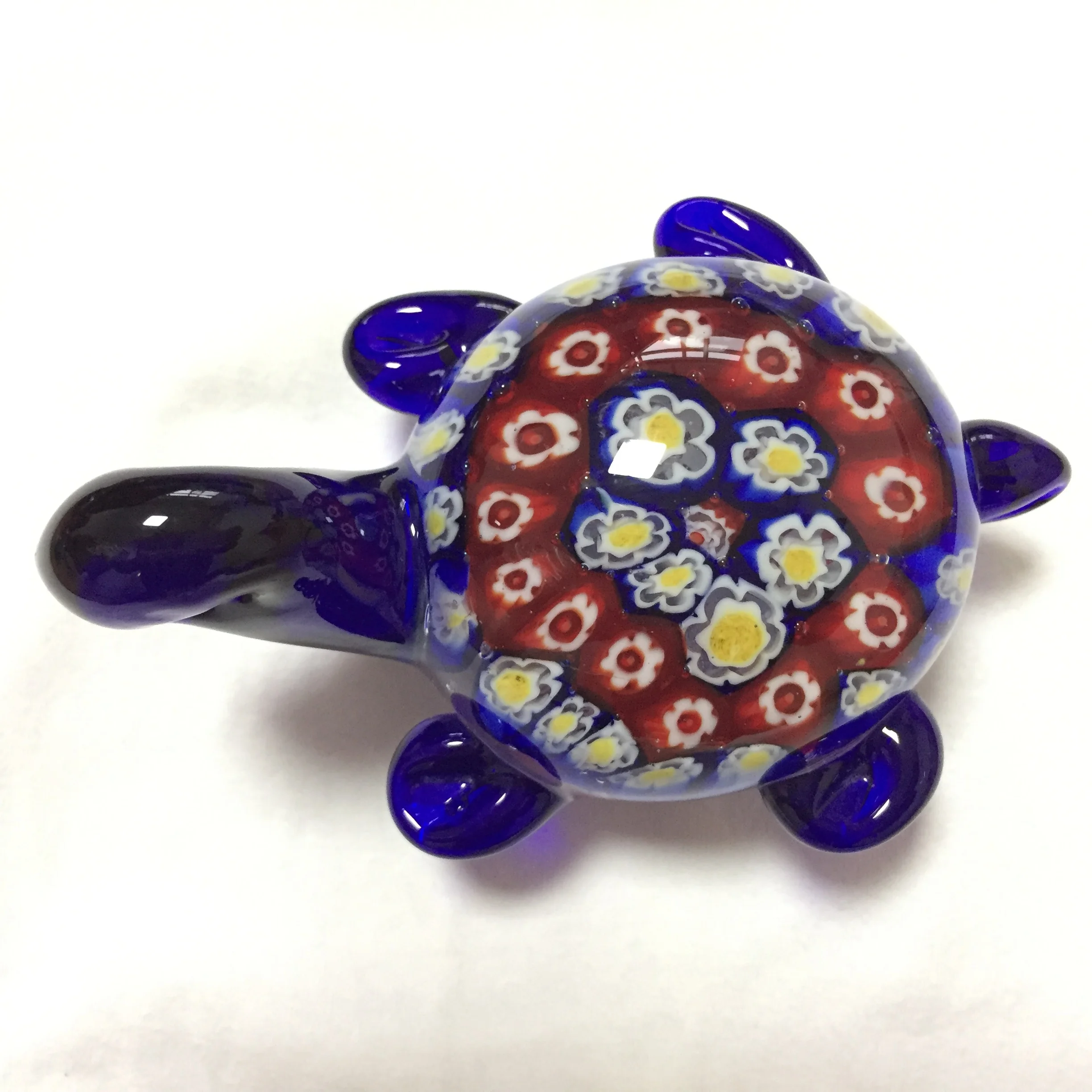 Hot Sale Customized Multicolored Art Glass Turtle Blown Technique for Christmas Decorations