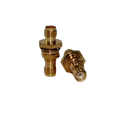 Manufacturer Supply Factory SMA-KKY Hexagon Connector Gold Plated Brass SMA Female to Female Connector Adapter manufacture