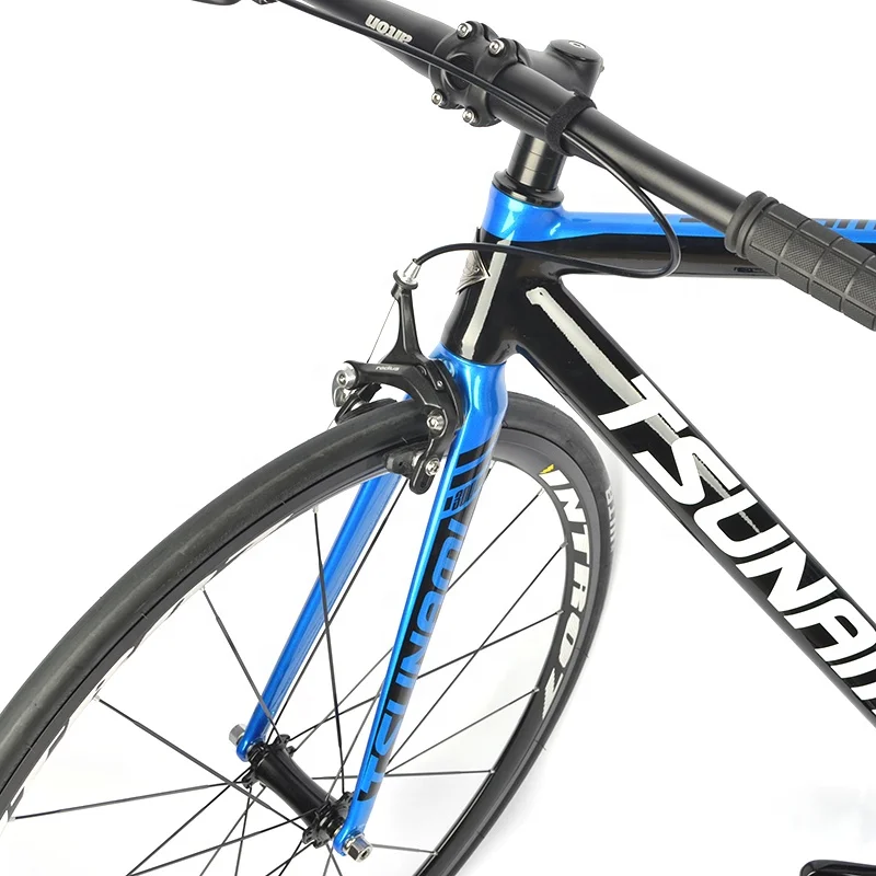 青いアルミロードバイク シングルギア 700C ホット販売津波700Cホイールセット固定ギアバイクSNM300