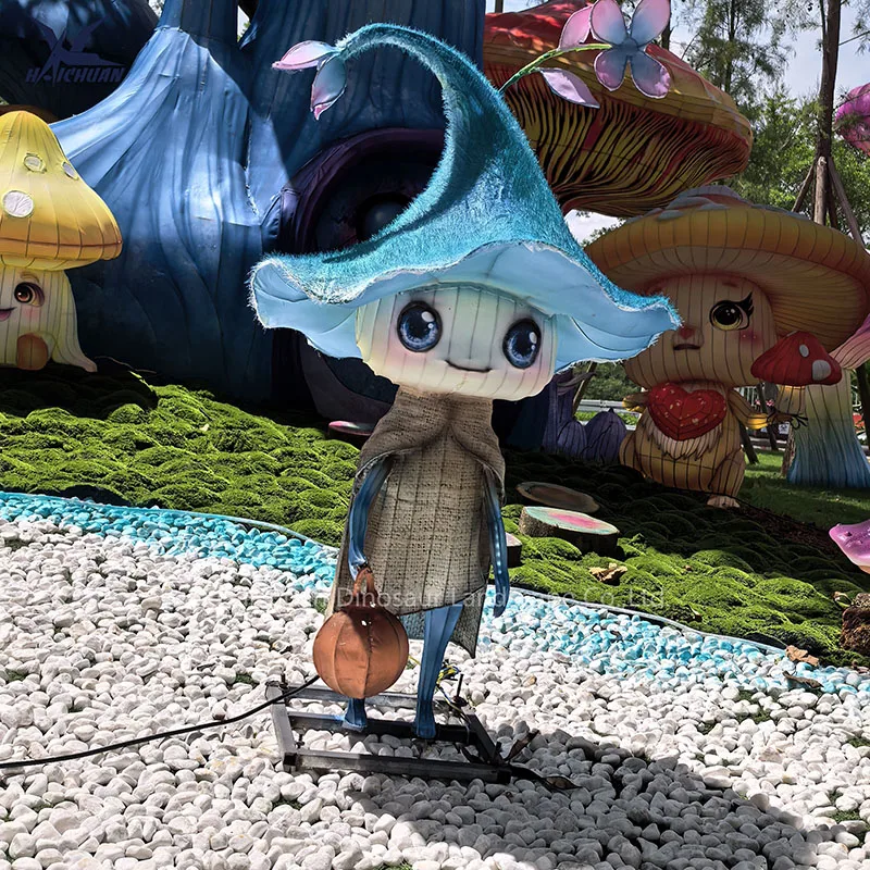 Haichuan High Quality Waterproof Cartoon Decoration Chinese Silk Lantern Elf Character for Forest Fairytale Theme Park