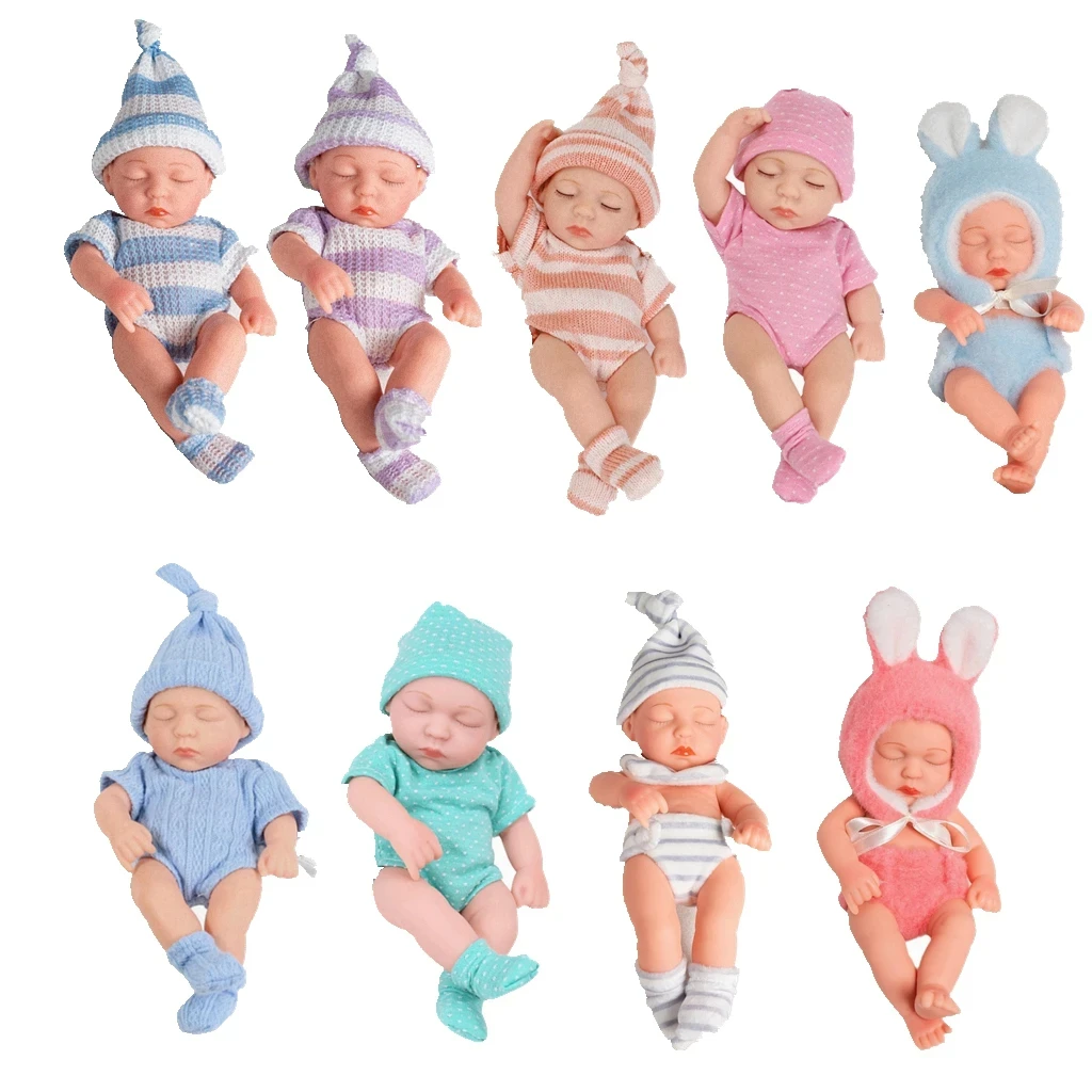 2 set di vestiti per bambole da 17 cm, 1 gonna + 1 forcina a forma di ciliegia + 1 maglione intero + 1 paio di scarpe + 1 bavaglino, graziosi abiti estivi(blu
