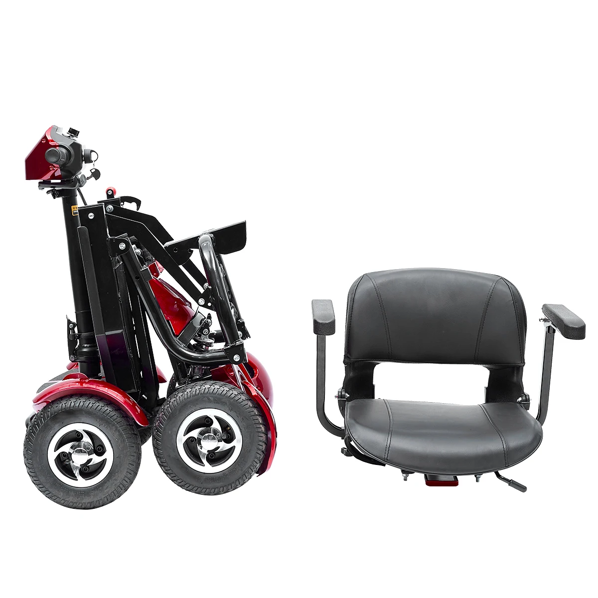 Powerful Foldable Smart Scooter Disabled Lightweight Mobility 4 Wheels Elderly Electric Scooter