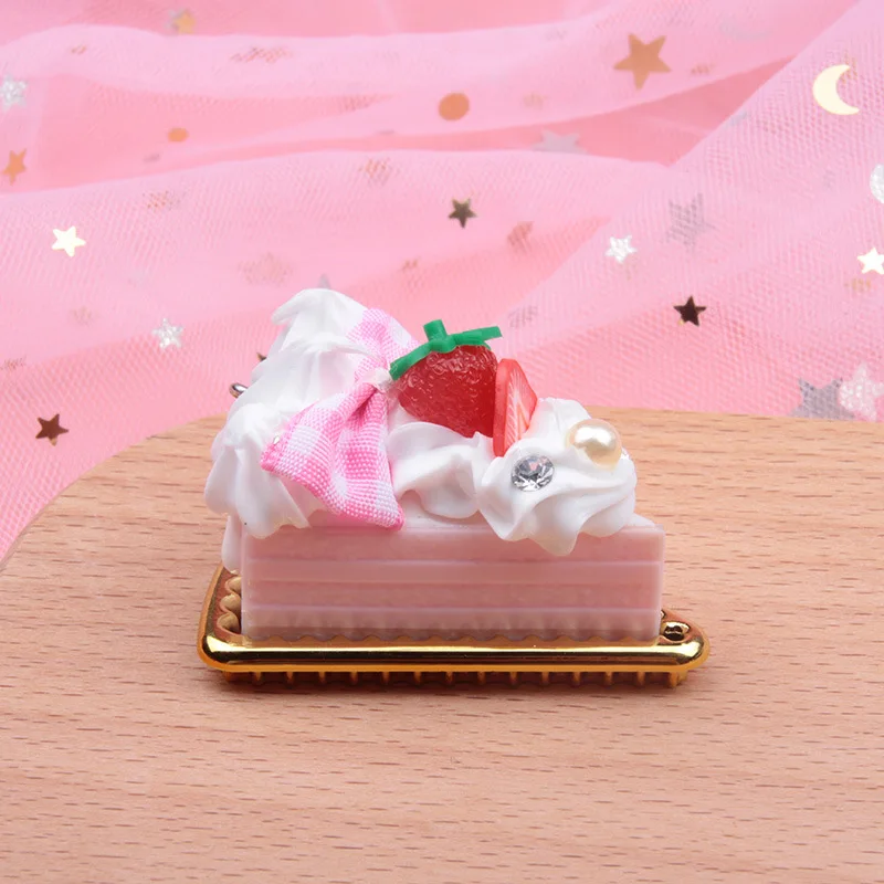PVC Japanese Simulation Food Mini  Cake Ice Cream Cup Small Dessert Keychain Charm Pendant