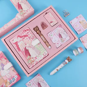 Journal A5 Notebook With Pen Stationary Set Gift Promotional Hardcover for School Business pink Planner Wholesale Customized