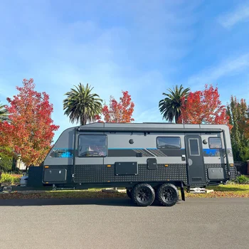 Ecocampor 17ft  Offroad  RV Caravan Camper Trailers with Slide Out Kitchen and Big Bed for Sale