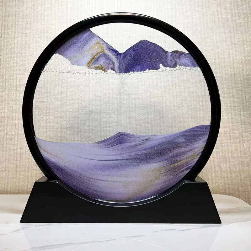 3D Deep Sea Sandscape Frame: A high-end light luxury art piece featuring a quicksand painting hourglass, adding elegance and inspiration to your home or office decor