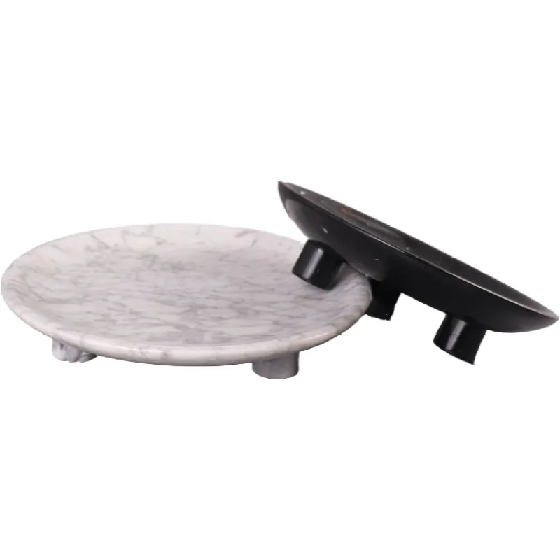 product marble tray modern minimalist model room table top tray fruit plate ornament decorative art coffee table living room ornaments-4
