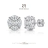6*3mm Moissanite, Platinum Color
