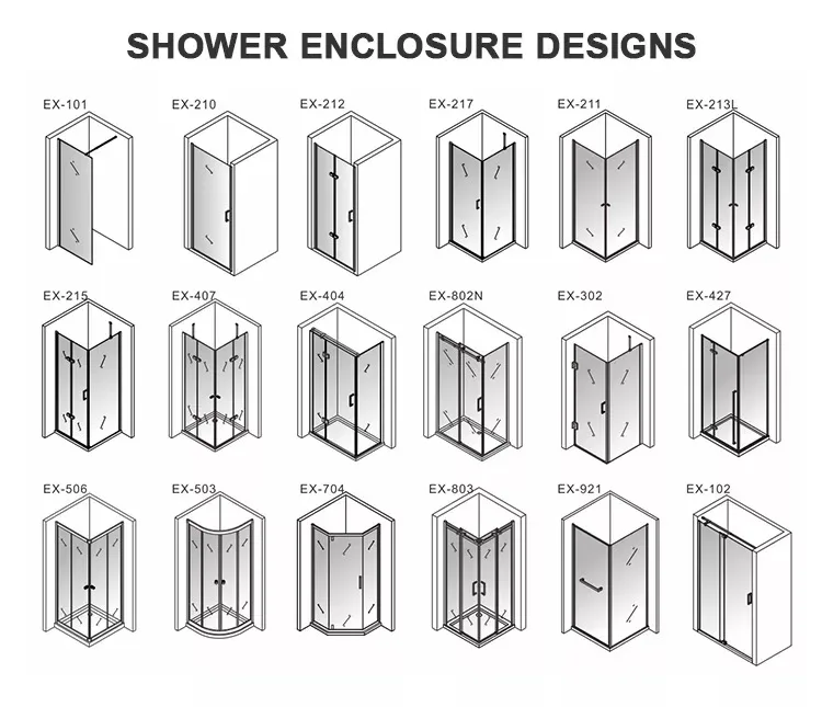 Shower Shell Modern Shower Cabin Enclosures - Tempered Glass & Free Spare Parts