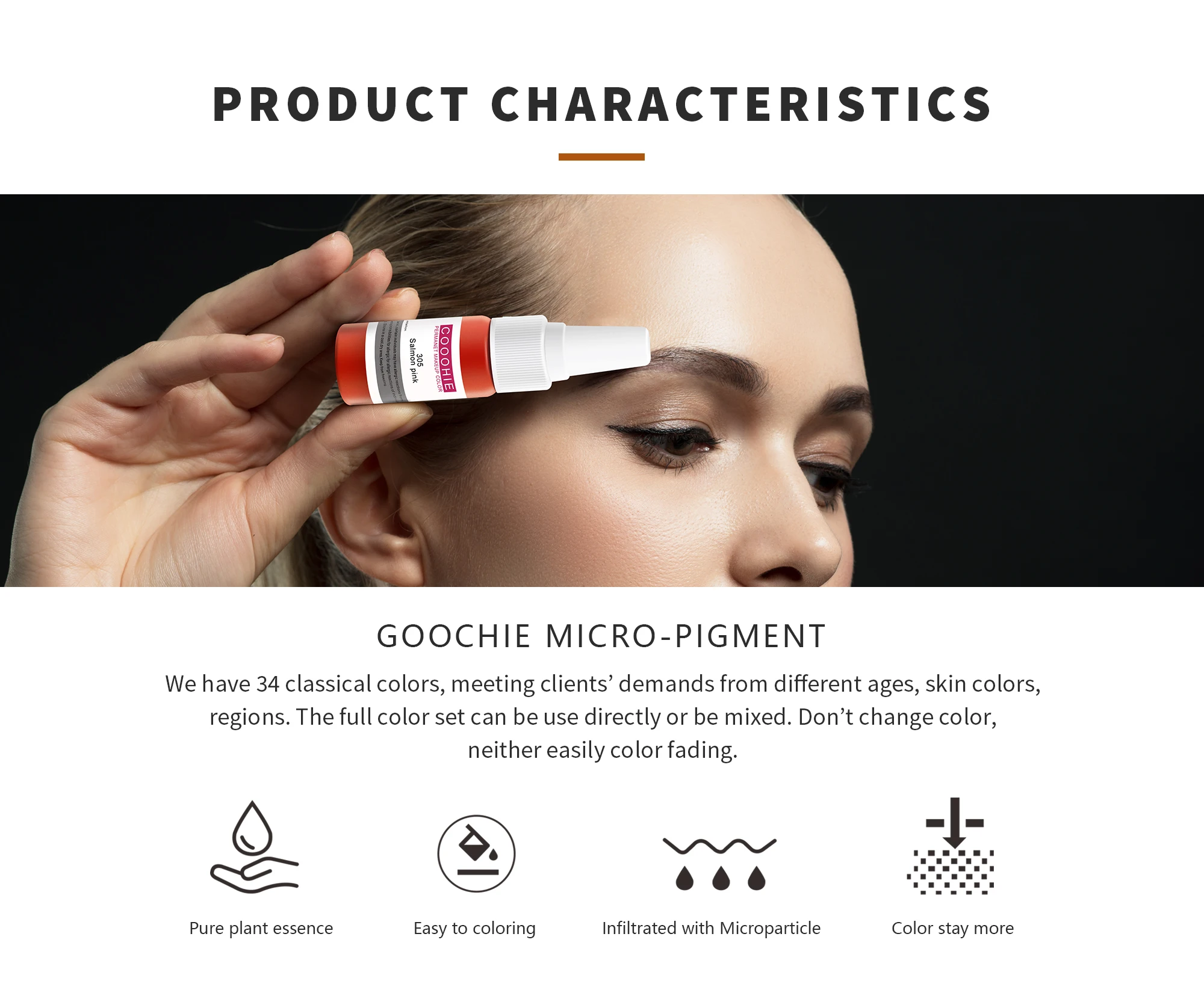 Goochie 15ml Liquid Cream Micropigment Permanent Makeup Pigments Tattoo Ink