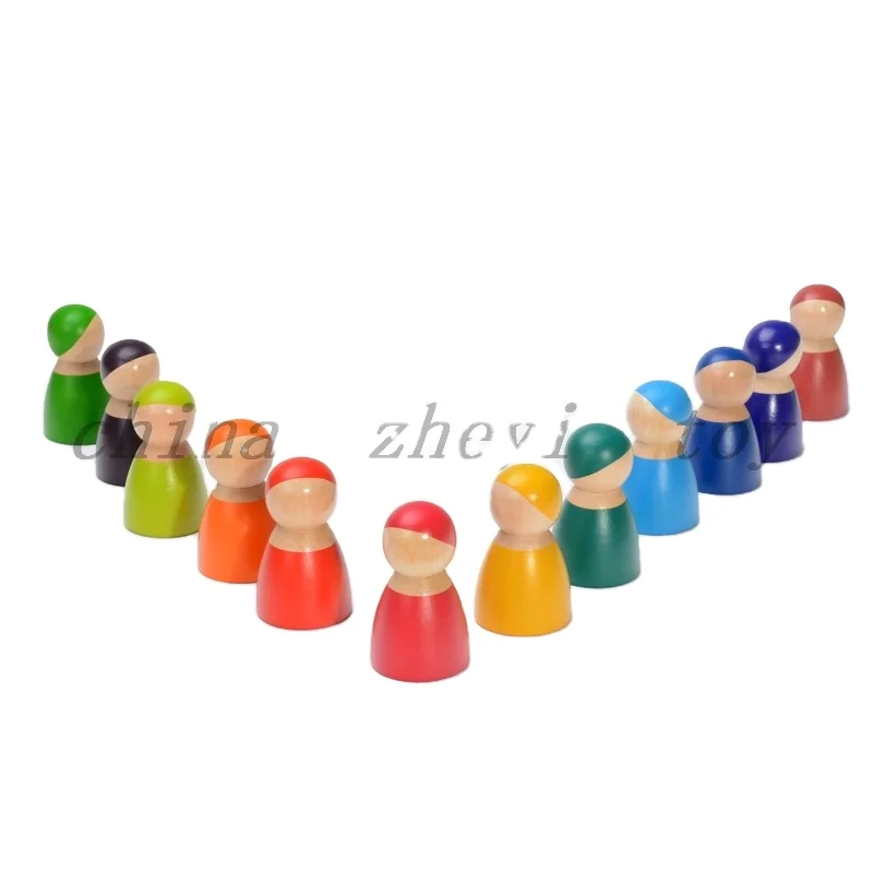 
 Прямая продажа с фабрики, детские игрушки, детали, радужные люди, Обучающие деревянные игрушки, оптовая продажа, для мальчиков и девочек, детские игрушки Монтессори, игры  