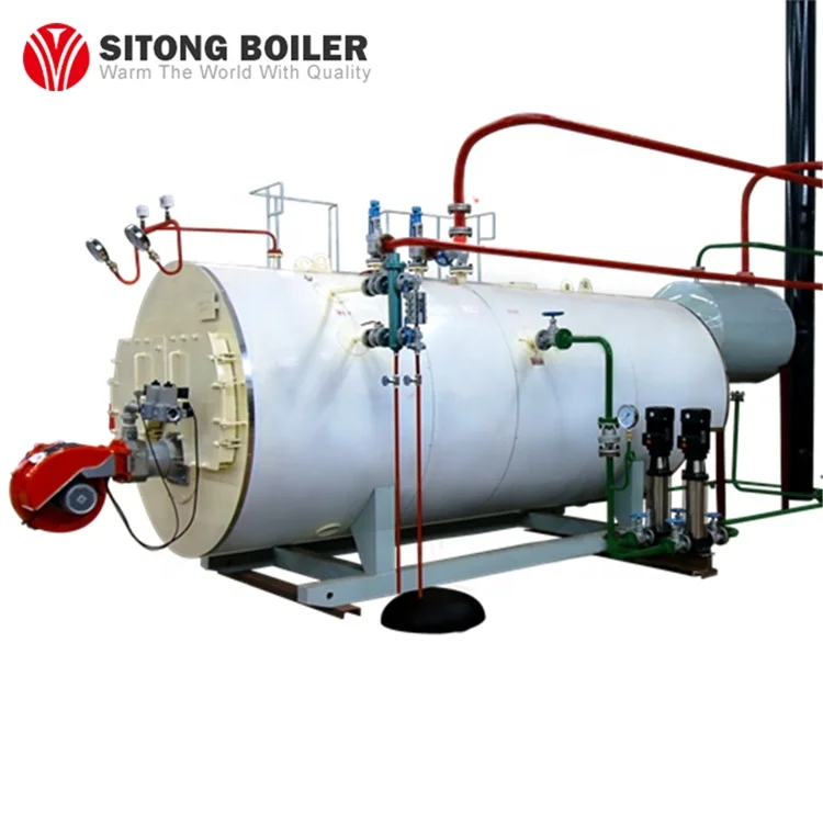 Low Pressure PLC Controlled Horizontal 3 Pass Fire Tube Industrial Natural Gas Steam Boilers
