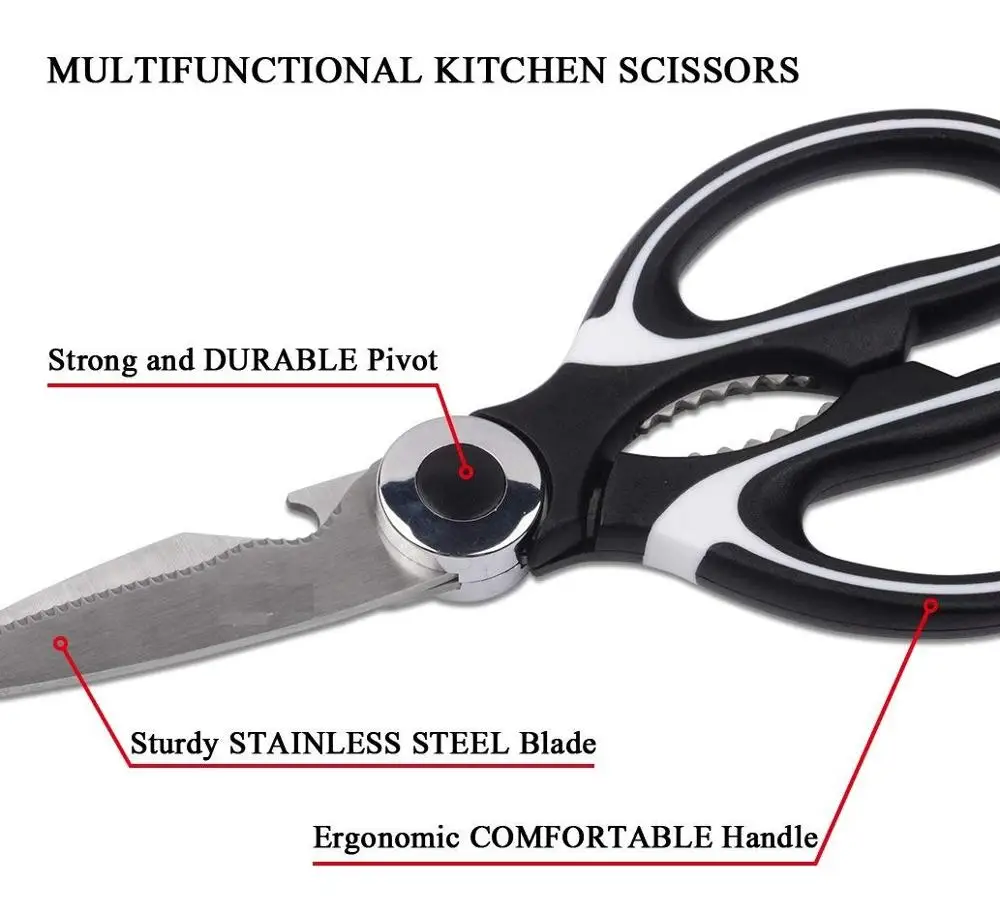 
High quality multi-purpose kitchen scissors seafood scissor set 
