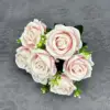 Rose ronde à 7 têtes - rose clair