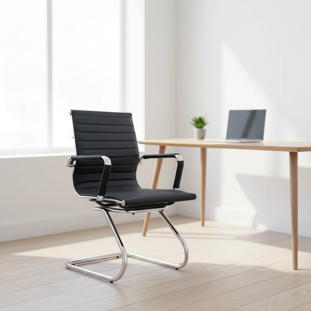 Assembly Executive Office Swivel Chair with Steel Frame Synthetic Leather Ergonomic Design 2