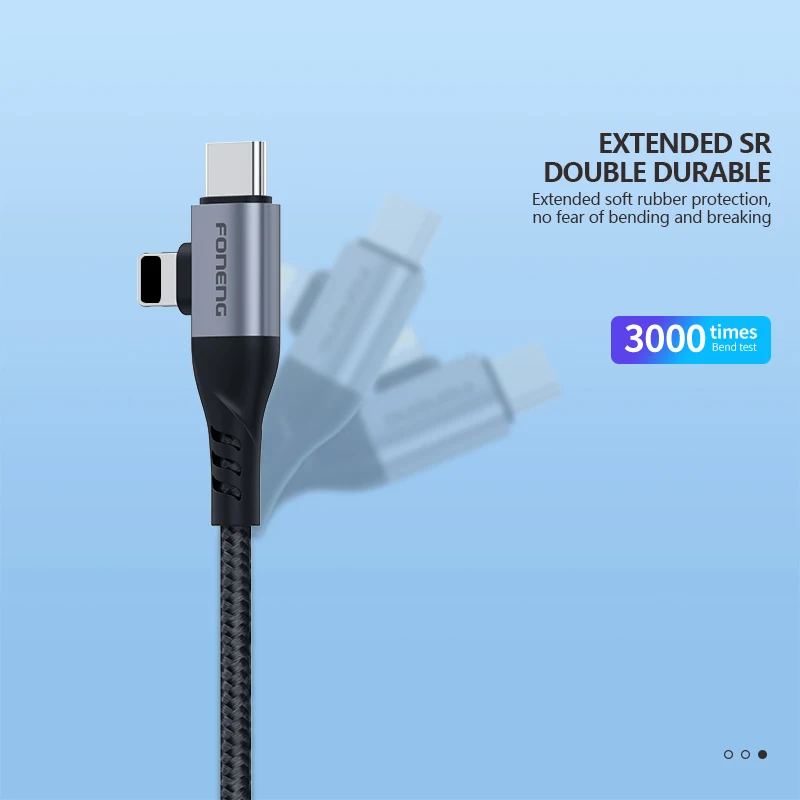 FONENG hot sale X92  1M 4 in 1  spiral weaved quick charge cable  (60w)