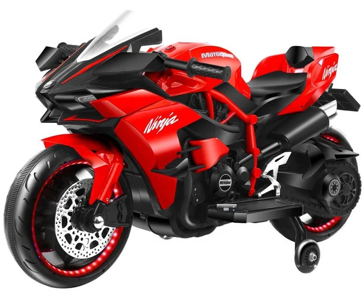 CE Certificated pink Color Double Drive Kids Electric Motorcycle