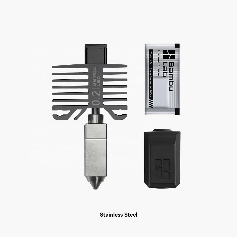 Bambu Lab Wholesale Original Hotend with Nozzle Hardened Steel and Stainless Steel for X1 Series and P1P 3D Printers