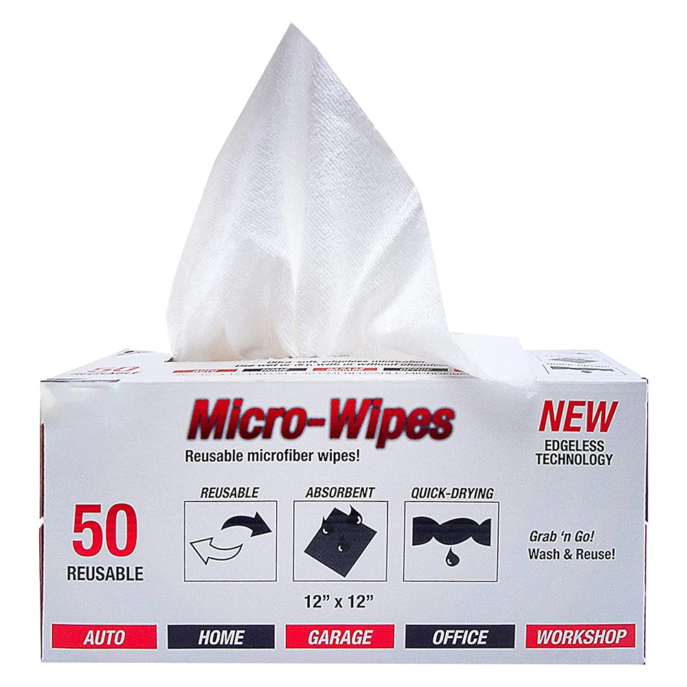 Custom Printing Disposable Small 40x40 Microfiber Cloth Non Woven Reusable Cleaning Wipe Lint