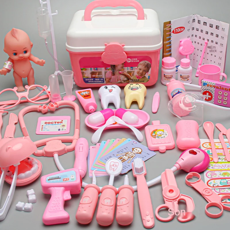 Лидер продаж, Детские докторские игрушки, чемодан, медицинская сумка, ролевые игры, косплей, стоматологические игрушки