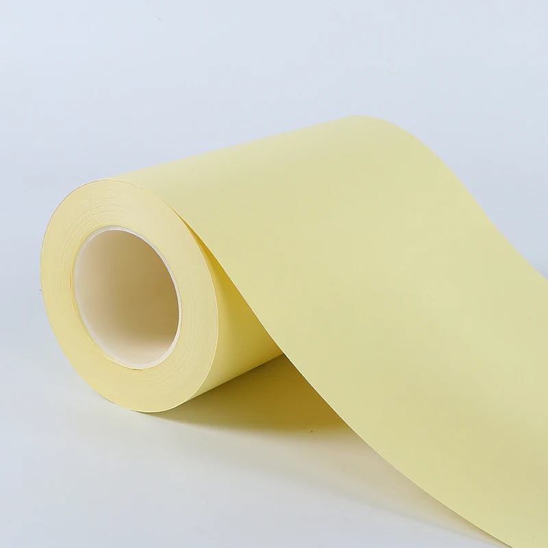 Hochwertige Großrollen, 58 g/m², unbedruckt, gelb, weiß oder blau, einseitig silikonbeschichtetes, wasserdichtes Glasin-Trennpapier