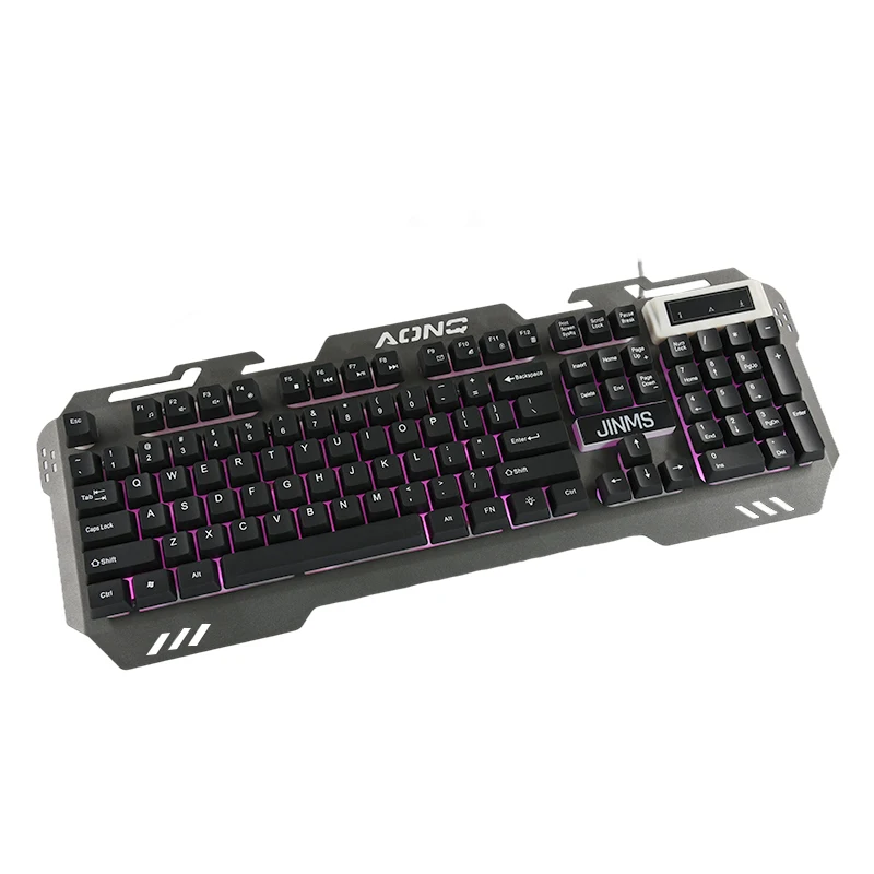 JINMS KM005 Gaming Keyboard and Mouse Set Free Sample Wired Mechanical Feel Esports Colorful Blacklight Gaming Suit