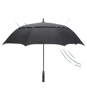 Double Layer 30 Inch Windproof Umbrellas Waterproof Custom  Golf Umbrellas with logo for Business Use