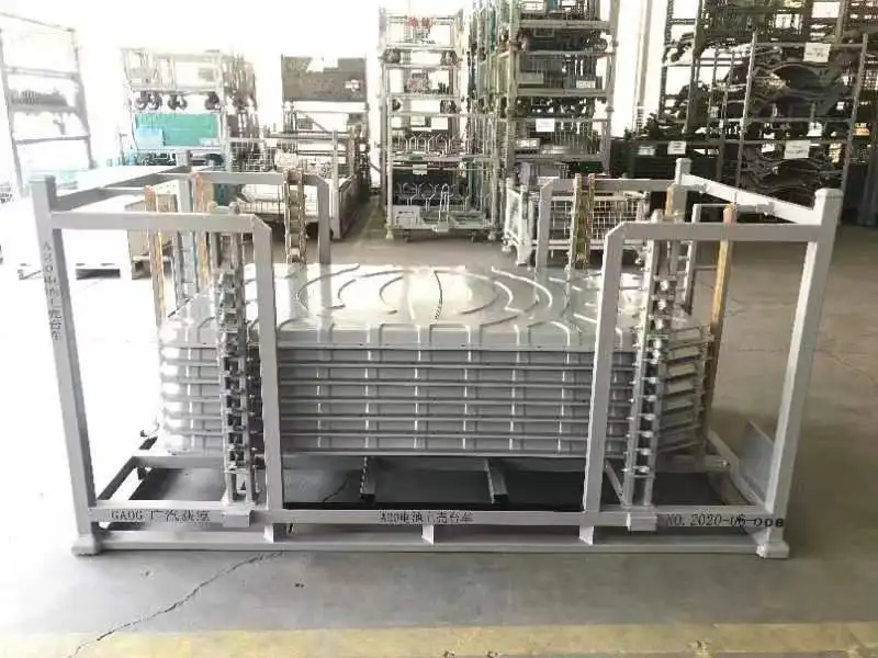 Customized Steel Material Handling Rack Storage Pallet Logistics Trolley Hood Storage Rack Caddy