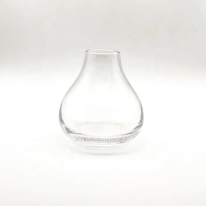Wholesale Different Size Tableware Slant Cut Glass Bowl Vase for Storage