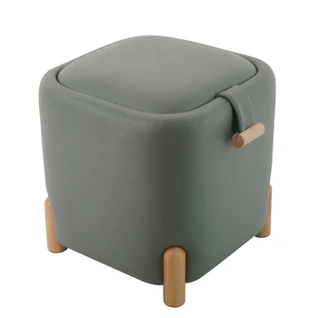 2025 Modern Style Living Room Colorful Ottoman Stool Square Storage Ottoman