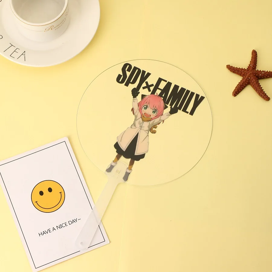 3 Designs Transparent Anime Fan SPY FAMILY Loid Forger Yor Forger Anya Forger Fan for Anime Funs