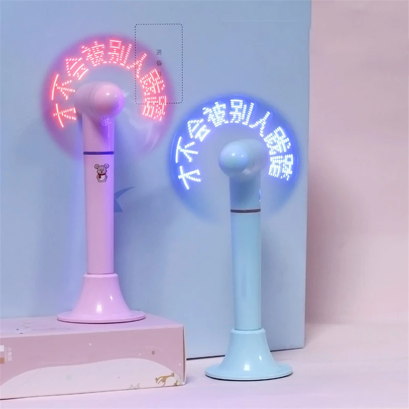 Glowing Fan Personality Multi-function Pen Student Supplies Ballpoint Pen Flash Word Led Light Mini Fan