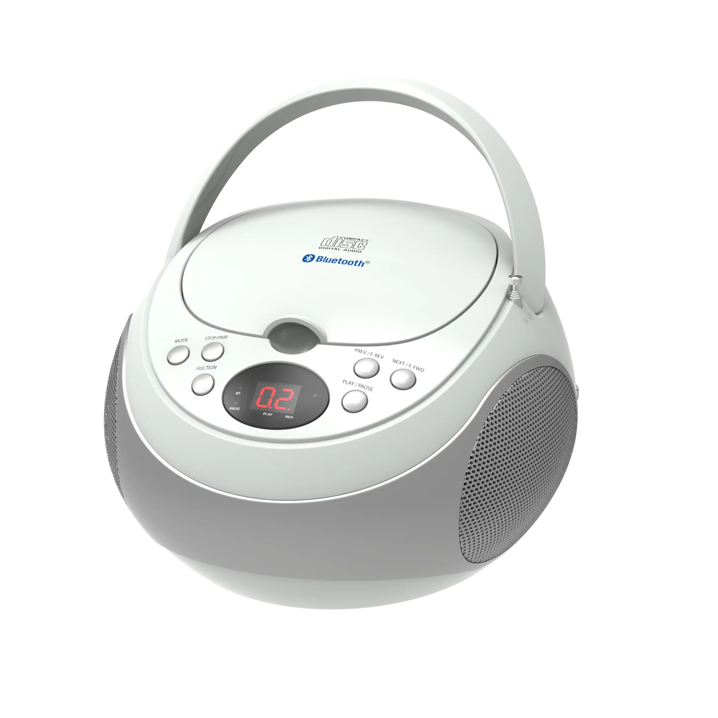 Portable CD/DVD/VCD Player with AM/FM Radio & Dual Stereo Speakers 3.5mm AUX Input for Home or On-The-Go Entertainment