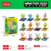Caja sorpresa de bloques de construcción de monstruos de huevo, 12 estilos.