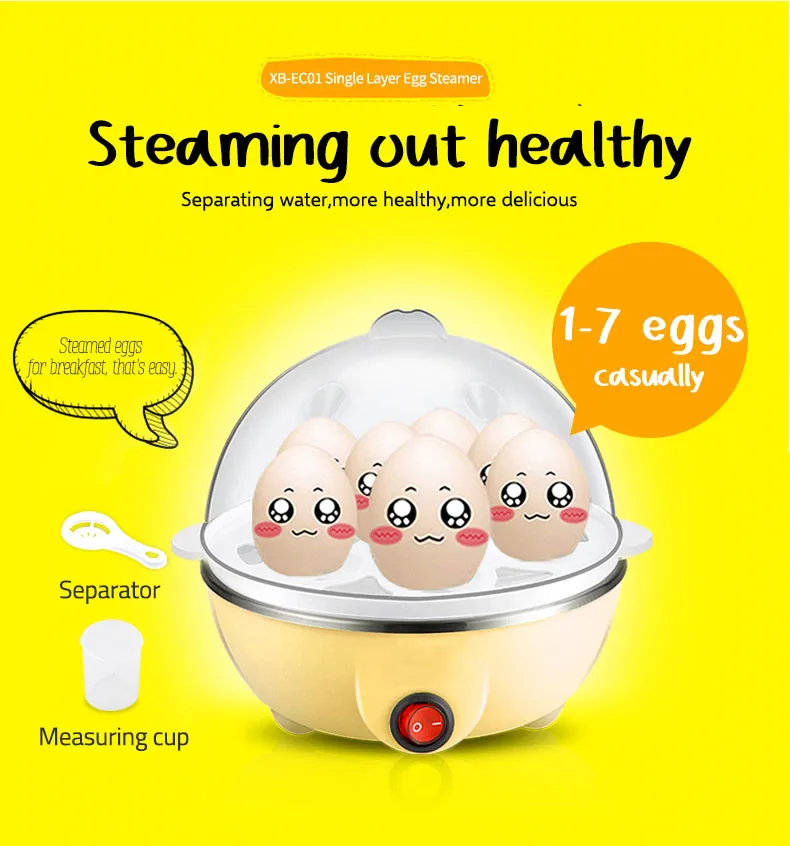 Household Automatic Mini Capacity Egg Cooker Food Heating Steamer